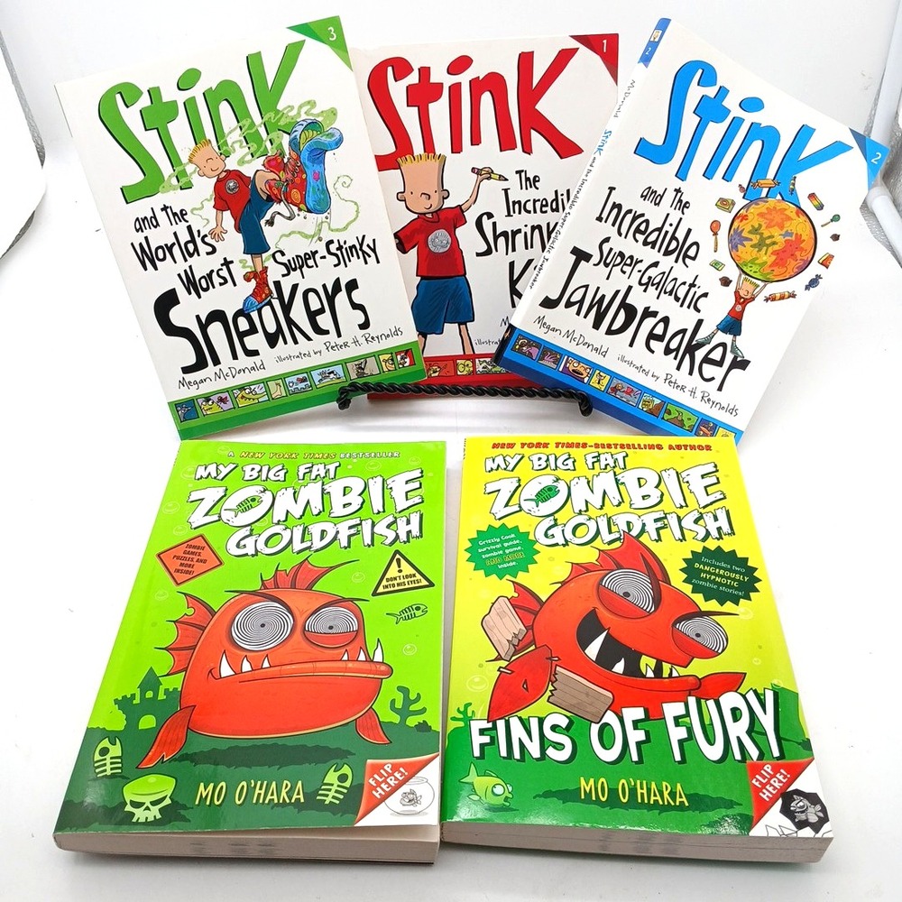 My Big Fat Zombie Goldfish Book‎ Mo O'Hara & Stink McDonald Lot Of 5 teen youth